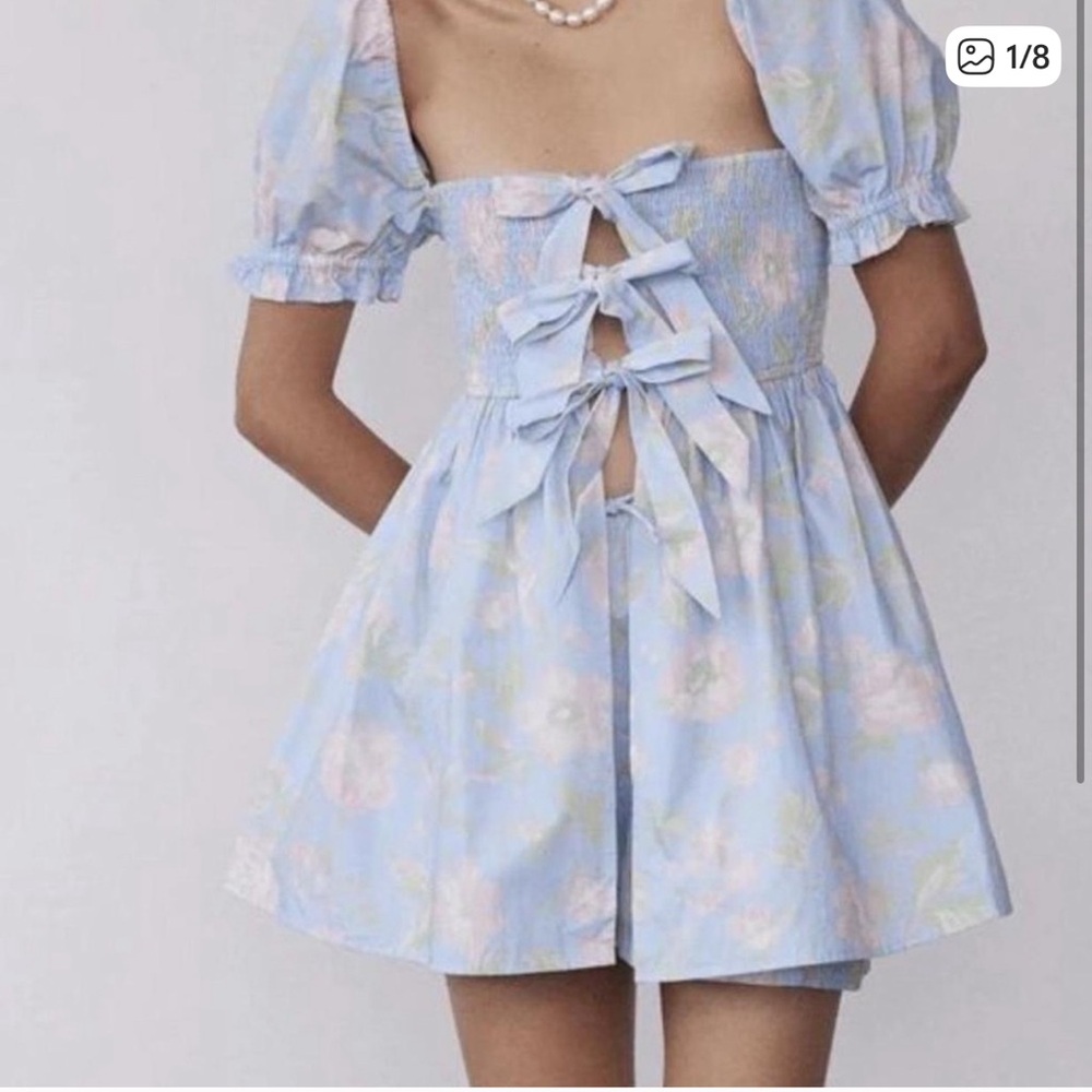 Damson Madder tie front babydoll top